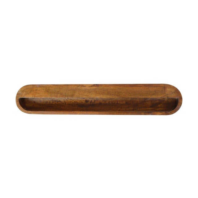 2020s Chestnut Floating Console Table For Sale - Image 5 of 7