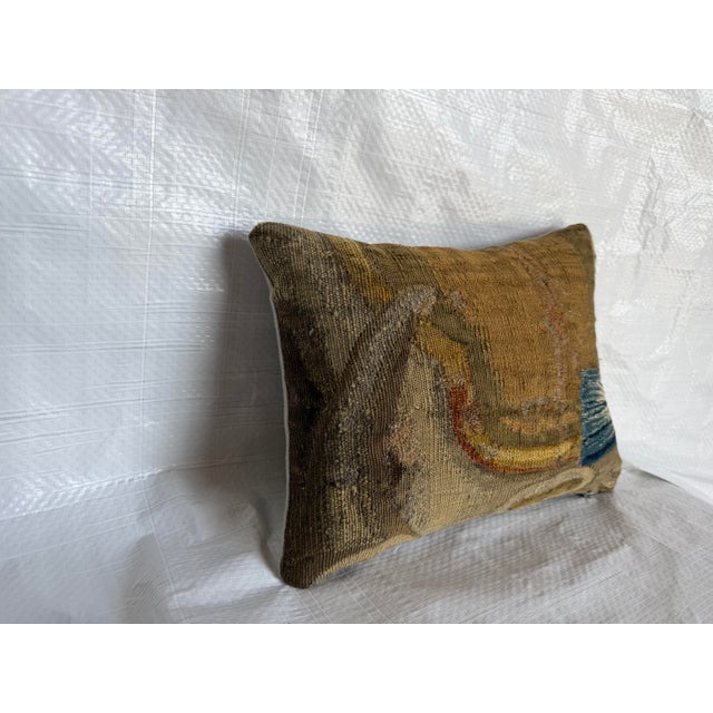 Antique 17th Century Brussels Tapestry Pillow For Sale - Image 4 of 7