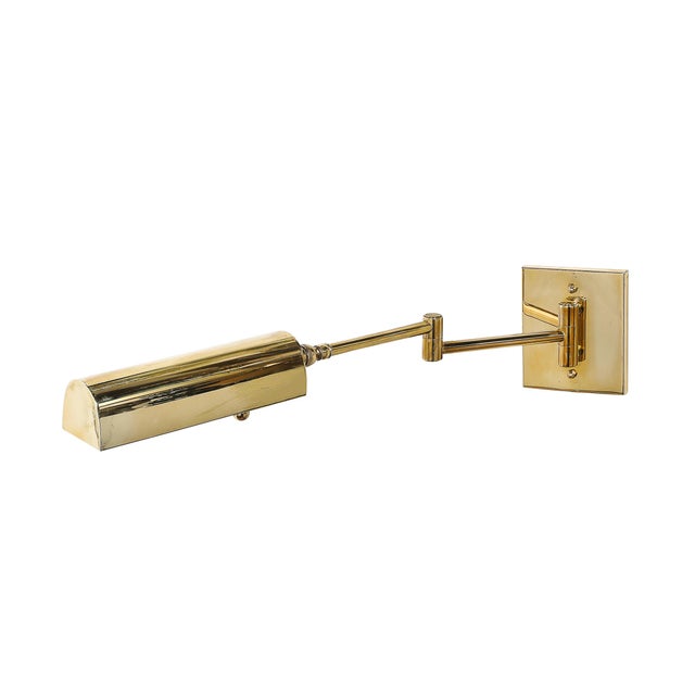 This Mid-Century Modernist retractable sconce, designed circa 1970 by Metalarte and attributed to Hansen, is a...