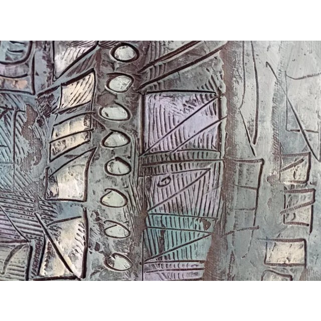 1980s Hector Ramirez Ortega, Composition, 1989, Mixed Media on Canvas For Sale - Image 5 of 7