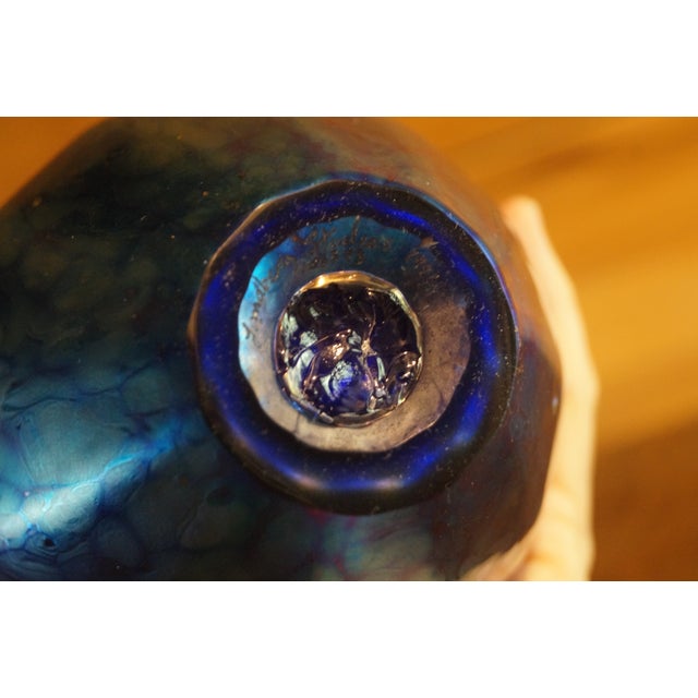 Late 1900s Lundberg Art Glass Iridescent Vase For Sale - Image 12 of 13