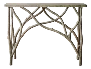 Matthew Izzo Home French Faux Bois Branch Console Table