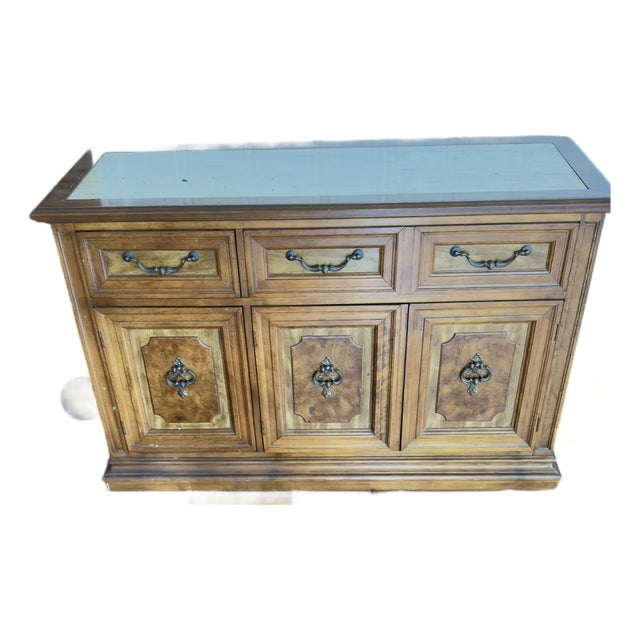 Late 20th Century Mediterranean Revival Carved Credenza For Sale
