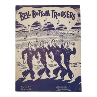 1944 Sailors Bell Bottom Trousers Sheet Music for Framing For Sale