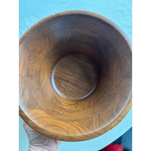 Burl Walnut Bowl For Sale - Image 4 of 15