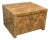 Post Modern Burl Wood Side Table For Sale