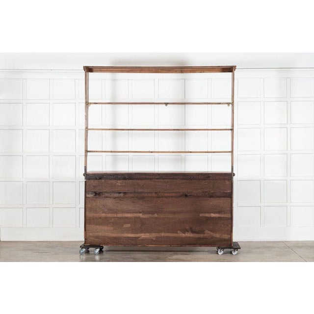 Large 19th Century English Pine Waterfall Dresser For Sale - Image 18 of 18