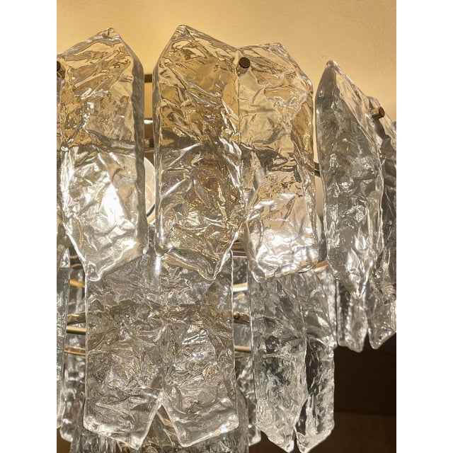 1970s Ceiling Lamp in Gilt Brass & Glass by J.T. Kalmar for Palazzo, 1970s For Sale - Image 5 of 9