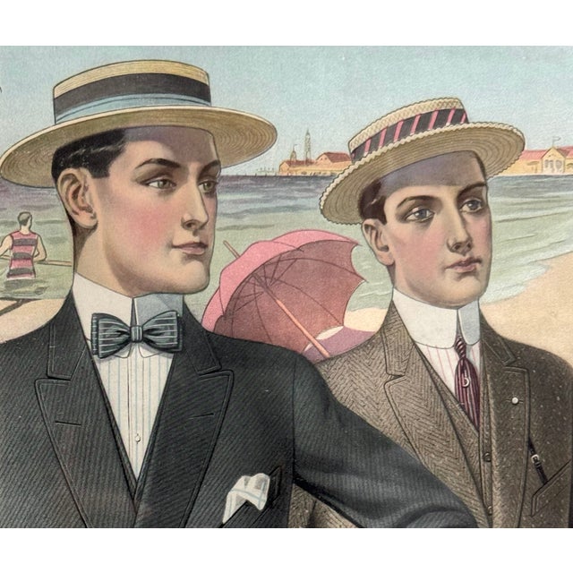 Illustration 1913 Mens Fashion Print For Sale - Image 3 of 9