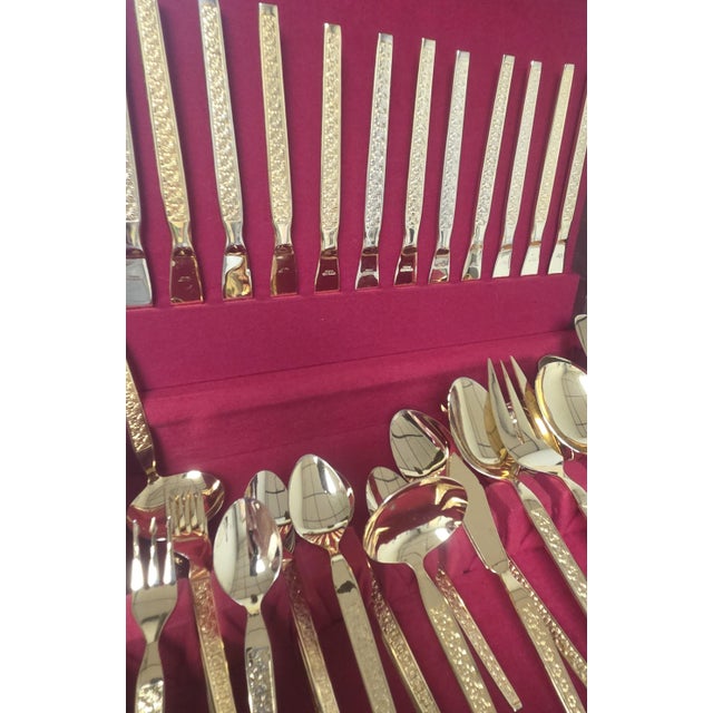 Vintage Gold Electroplate "Trocadero" Hostess & Serving Flatware- 53 Piece Collection For Sale - Image 17 of 18