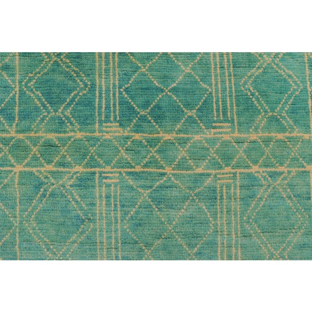 1990s Boho Chic Balochi Blue/Beige Wool Rug - 3'3''x5'0'' For Sale - Image 5 of 11