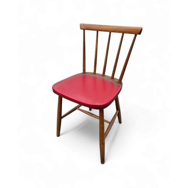 Wood Mid-Century Spindle Chairs, 1960s, Set of 4 For Sale - Image 7 of 14