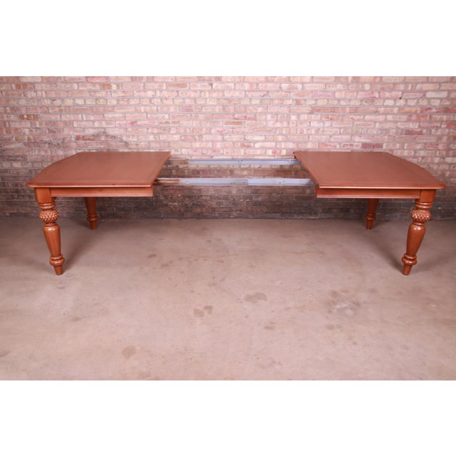 Wood Lexington Tommy Bahama Collection Maple Extension Dining Table, Newly Refinished For Sale - Image 7 of 13