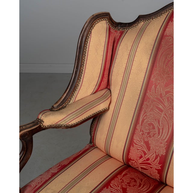 19th Century Louis XV Style Wingback Fauteuil or Armchair For Sale - Image 12 of 13