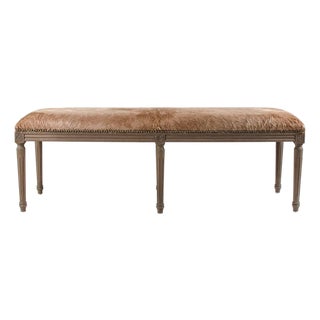 Tan Cowhide Bench For Sale