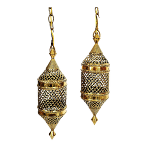 Lamps Brass Pendant Lights Pair Restored