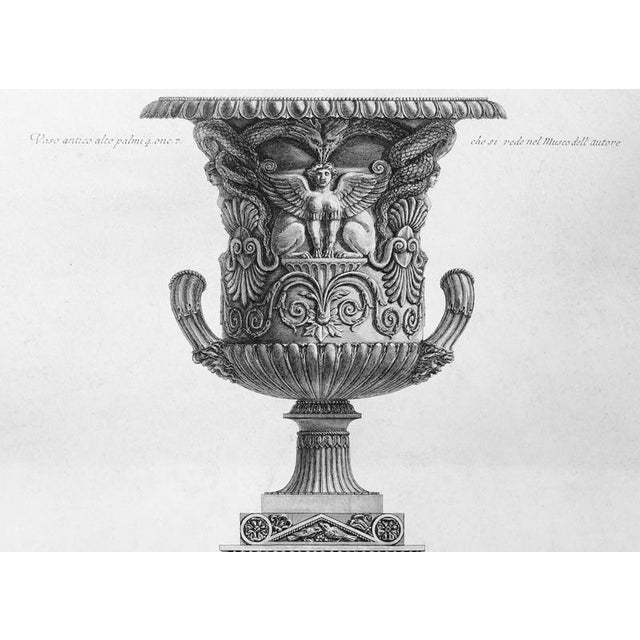 Antique vases artist proof, printed on contemporary laid paper, wide margins, representing two antique vases, whom details...