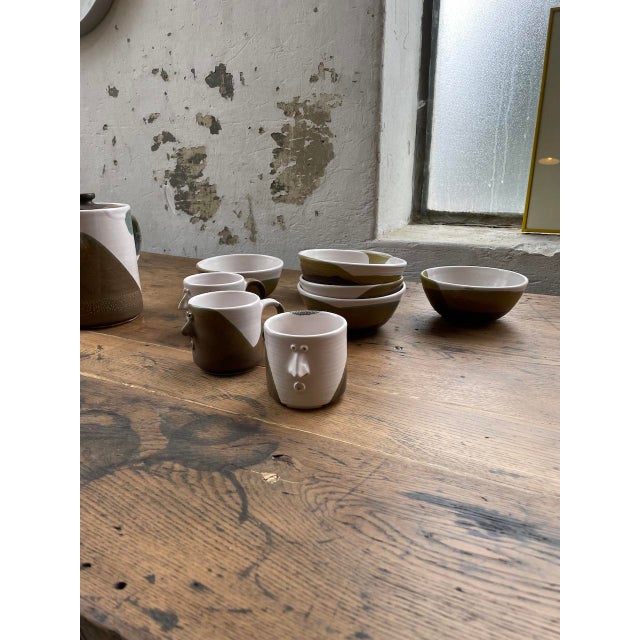 1980s Anthropomorphic Ceramic Teapot with Cups and Bowl Set, 1980s, Set of 13 For Sale - Image 5 of 18