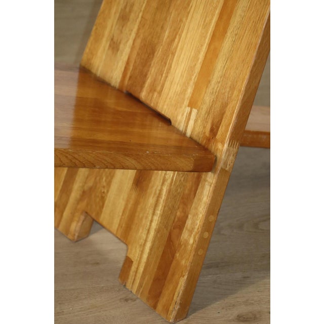 Brutalist Sculptural Lounge Chair in Elm, 1980s For Sale - Image 11 of 18