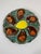 A gorgeous vibrant French Majolica Ceramic Oyster Plate handcrafted and hand painted by artisans of Vallauris France in...