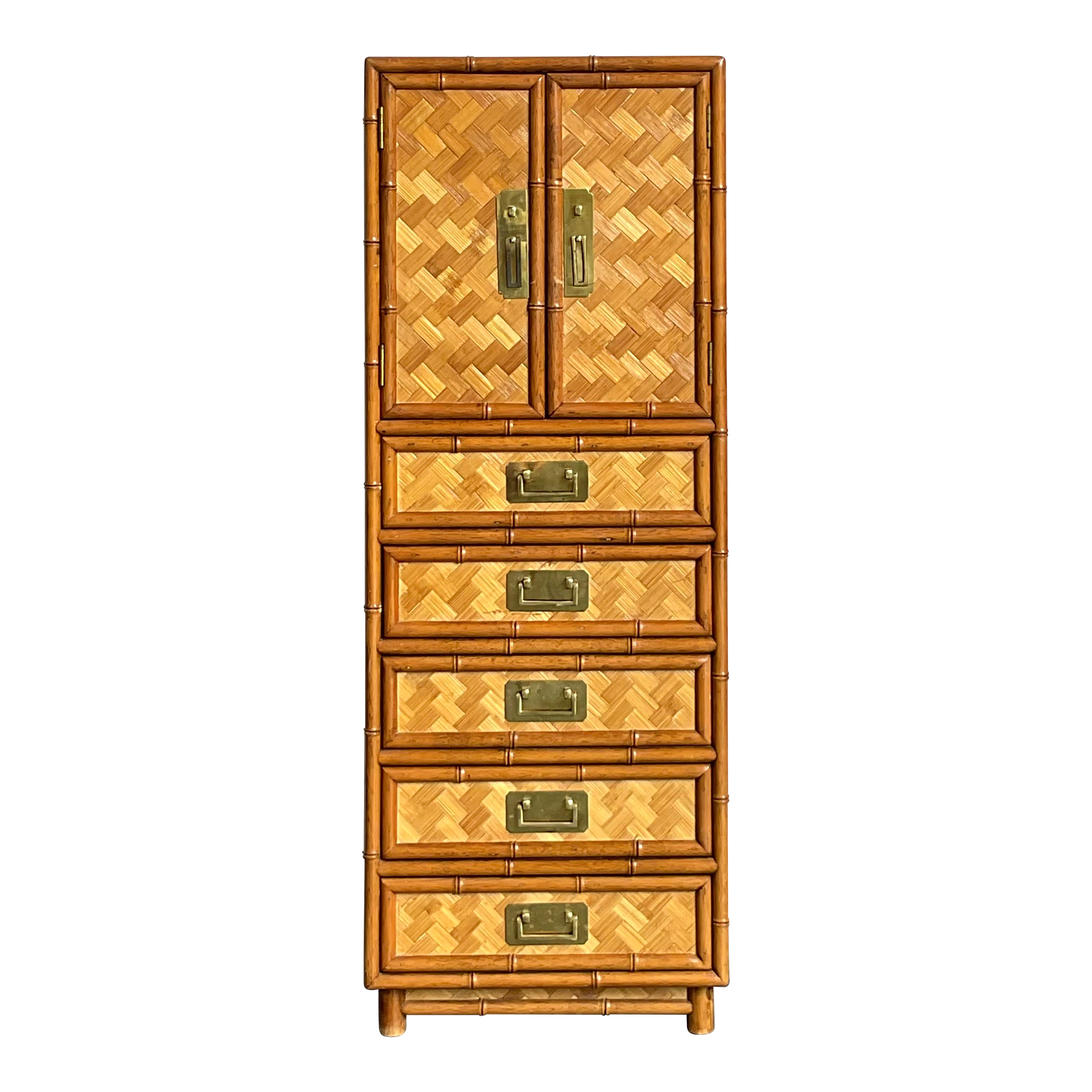 Vintage Bamboo Dressers and Chests of Drawers | Chairish