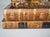 French Leather Faux Book Stack Cave a Liqueur, Circa 1900 - Set of 7 For Sale - Image 18 of 18
