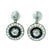 Belle Époque Platinum Diamond & Sapphire Target Drop Earrings Circa 1915, Pair For Sale In Miami - Image 6 of 12