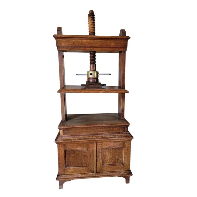 Antique 19th-Century European Oak Book Press Cabinet – Rare & Functional Focal-Point Piece A rare opportunity to own a...