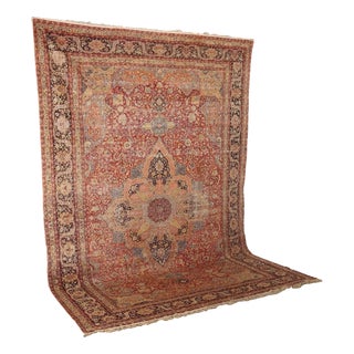 Antique Kayseri Rug in Cotton For Sale