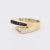 White and Yellow Gold Ring with Sapphires and Diamonds, Size 6 For Sale - Image 4 of 5