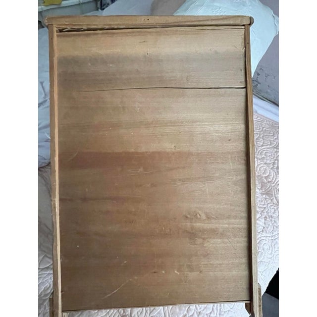 Antique Miniature Birdseye Maple/*Pine Chinoiserie Wooden Armoire For Sale - Image 10 of 18