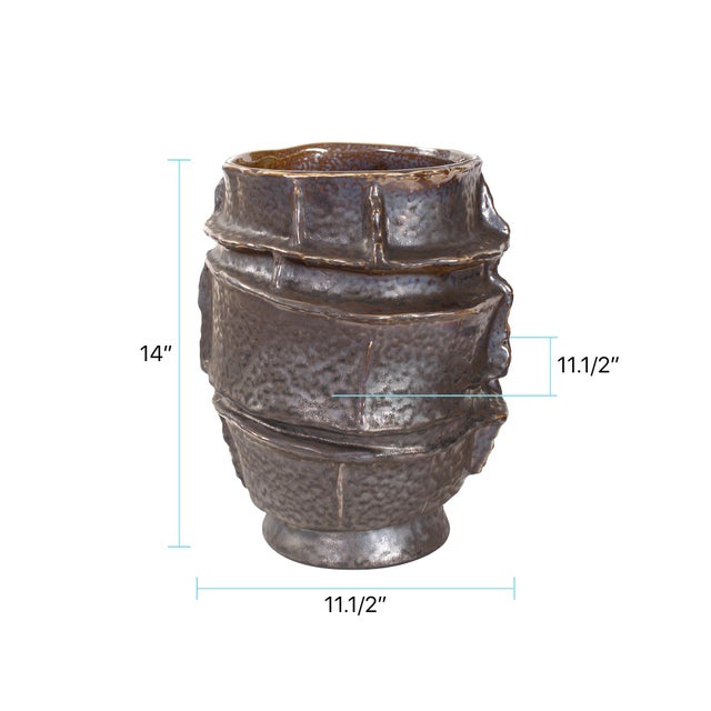 Contemporary Fossil Ridge Vase Large For Sale - Image 3 of 11