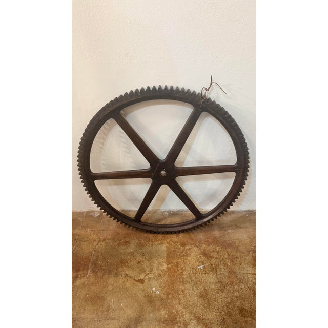 Late 19th Century Large Antique Wooden Cog Gear For Sale - Image 5 of 12