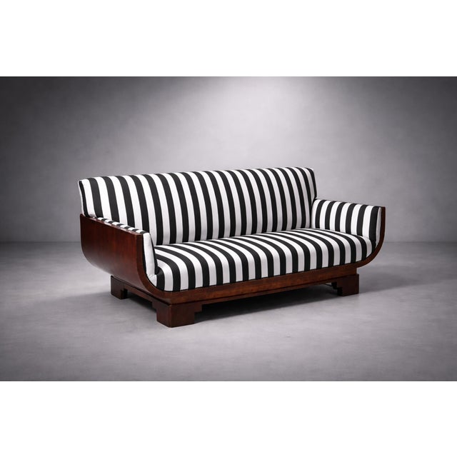 Art Deco Italian Settee in the style of Gio Ponti, 1930s For Sale - Image 3 of 18