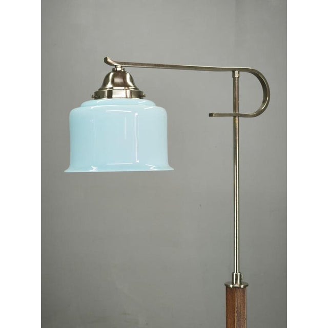 Czech Art Deco Adjustable Floor Lamp with Table, 1930s For Sale - Image 14 of 15