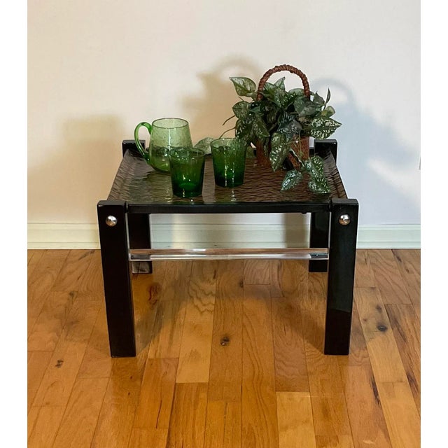 Vintage Mid Century Side Table With Removable Tray For Sale - Image 11 of 13