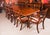 Hollywood Regency Vintage Twin Pillar Flame Mahogany Dining Table by W. Tillman, 1980s For Sale - Image 3 of 16