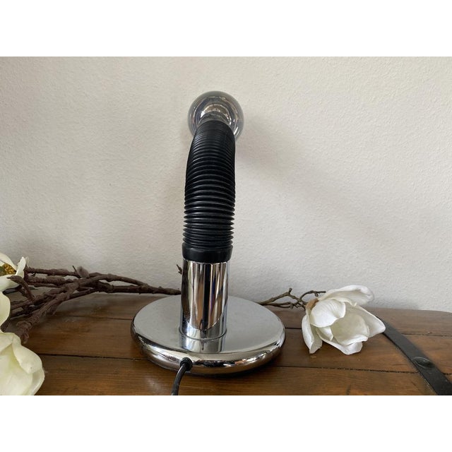 Vintage Italian Table Lamp in Chrome by Bellini for Targetti, 1970 For Sale - Image 6 of 18
