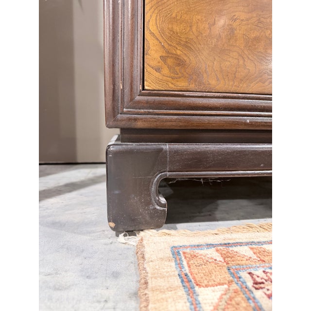 Brown Late 20th Century Drexel Heritage Burlwood Chinoiserie Lingerie Chest For Sale - Image 8 of 10
