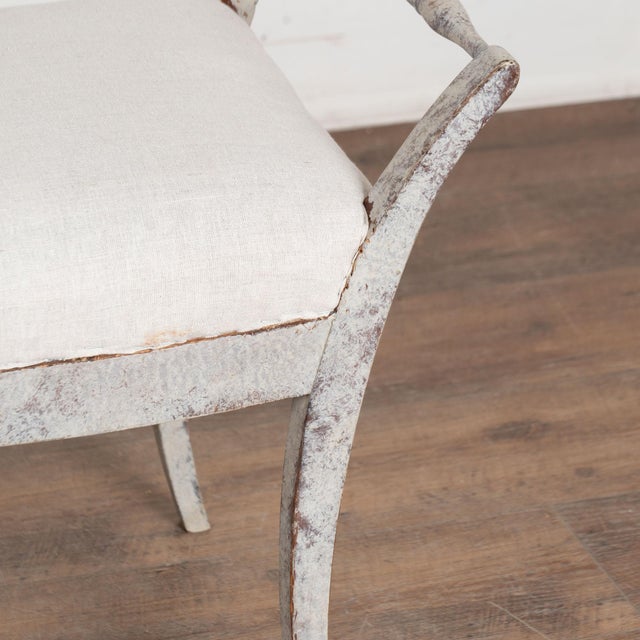 Pair, Early 20th Century Swedish Gray Gustavian Tabouret Stools For Sale - Image 14 of 15