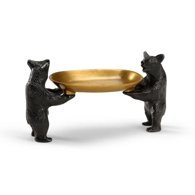 Contemporary Wildwood Brass Bears Bearing Dish For Sale - Image 3 of 3