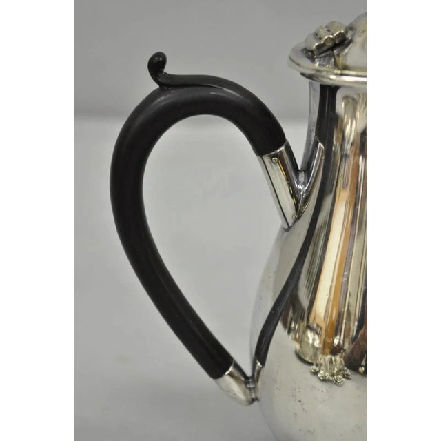 Victorian Vintage English Sheffield Victorian Silver Plated Small Coffee Tea Pot Creamer For Sale - Image 3 of 11
