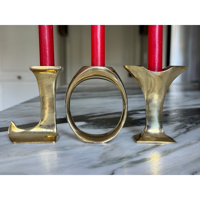 Brass Vintage International Silver Company Solid Brass Candle Holder - Set of 3 For Sale - Image 8 of 14