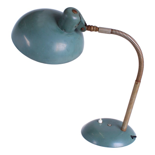 Bauhaus Table Lamp with Adjustable Goose Neck from Sis, 1930s For Sale