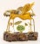 Vintage Chinese Metal Gilt Filigree and Enamel Cranes Figures on Wooden Stand For Sale In Los Angeles - Image 6 of 12