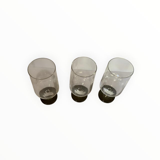 Rosenthal Variation Smoke Pilsner Beer Glasses – Set of 3 Mid-Century Made in Germany c. 1960s. Each Approximately 6 1/2"...
