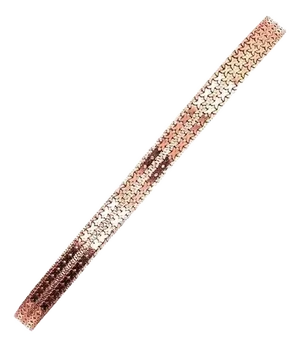 14 Karat Rose Gold Fancy Link Bracelet, Italian