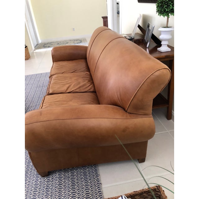 Mitchell Gold For Pottery Barn Manhattan Leather Sleeper Sofa