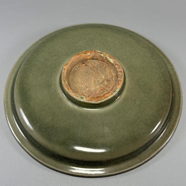 Ceramic Antique Chinese Longquan Celadon Fish Plate Dish For Sale - Image 7 of 7