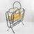 Mathieu Matégot Mid-Century Black, Yellow Lacquered Metal Magazine Holder For Sale - Image 12 of 17